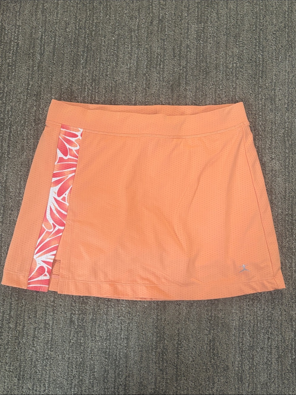 Danskin Peach Mini Skort with Pink Floral Side Panel